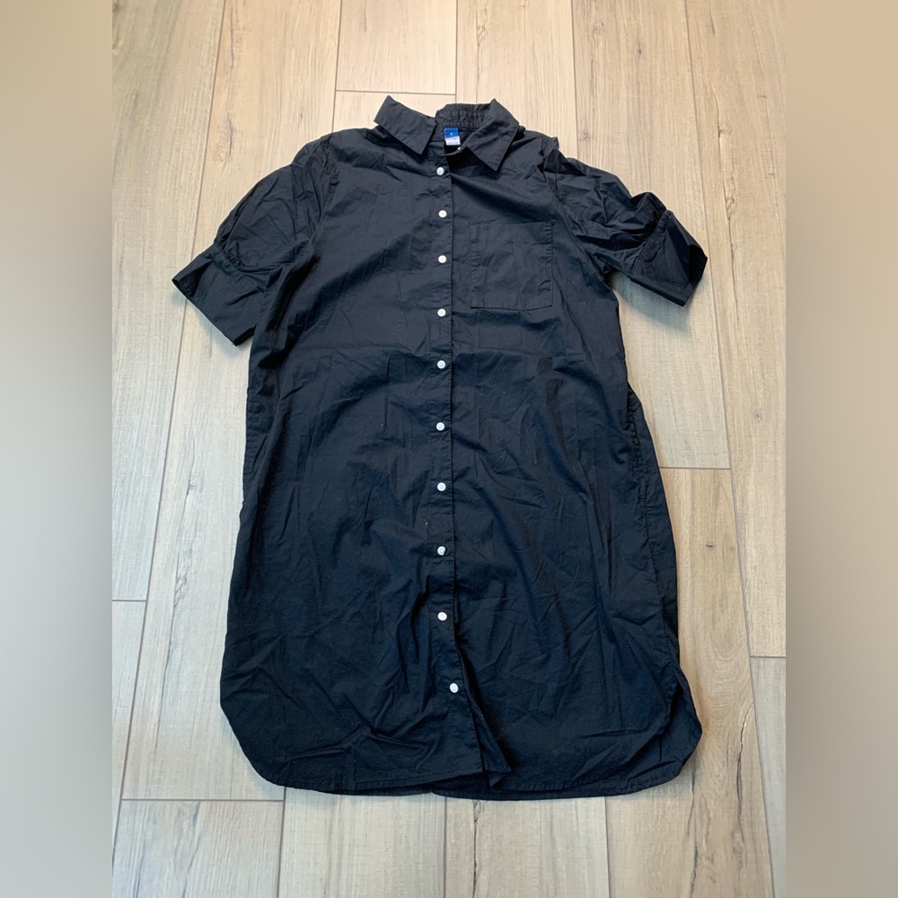 Old Navy Black Button-Down Dress